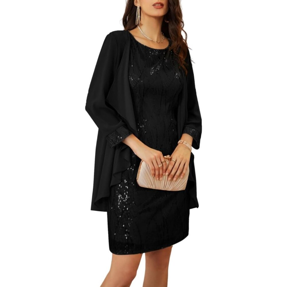 Women's Sequin Dress Wedding Guest Dresses Mother of The Bride Dresses